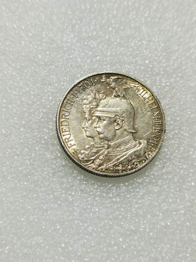 天下钱庄专场欢迎参拍 - 德国普鲁士建国200周年2马克银币