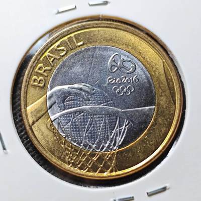 KK钱币收藏小铺 第376期  2月预留时间 周末发货 -  巴西1瑞尔双色币