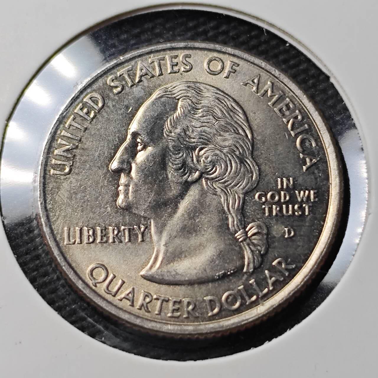 KK钱币收藏小铺 第377期  2月预留时间 周末发货  美国25分纪念币 好品