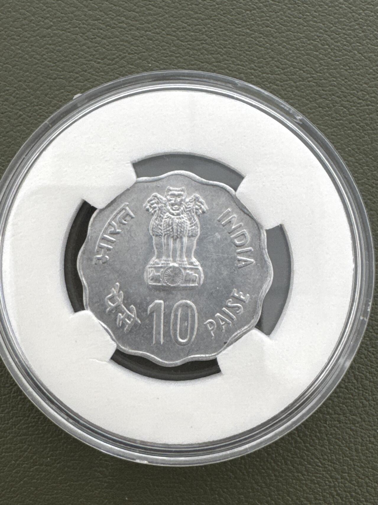 ❤️【币观天下】❤️ 第334期钱币拍卖- 2025.12.12周五晚上6点半场-长期征集拍品 印度亚运会1982年10安娜铝质纪念币