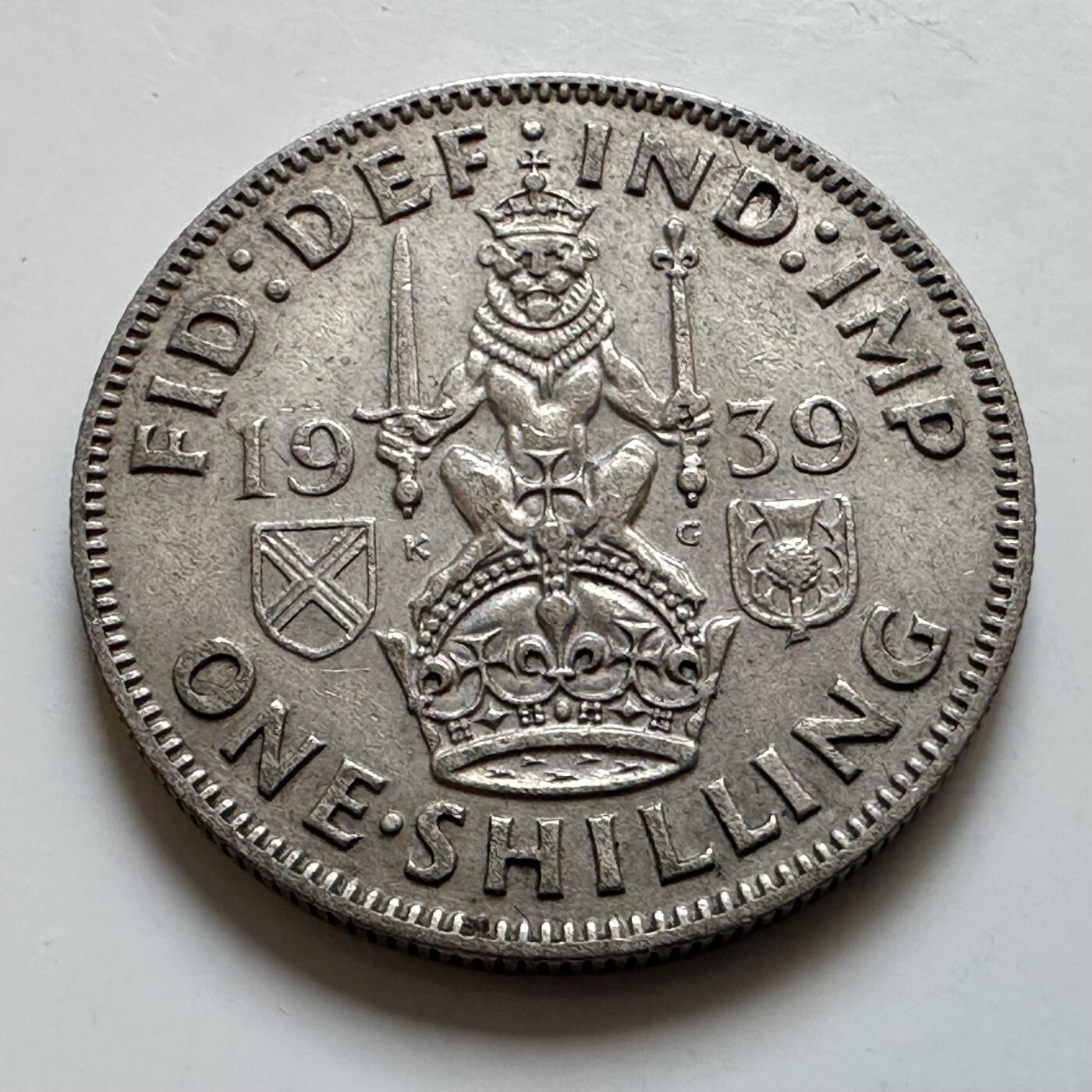 🌹外币初藏🌹🐯2025年第139场  每周二四六晚8️⃣点 接代拍 英国1939年一先令银币