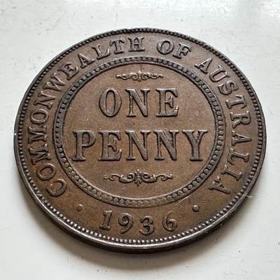 🌹外币初藏🌹🐯2025年第139场  每周二四六晚8️⃣点 接代拍 - 澳大利亚1936年一便士