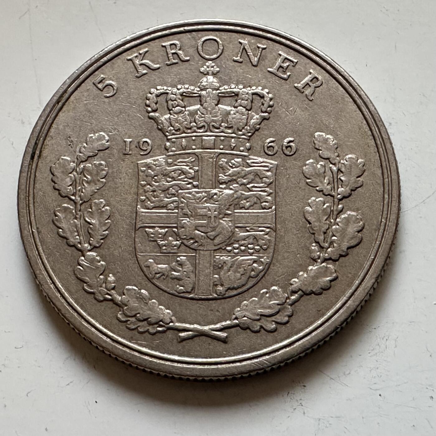 🌹外币初藏🌹🐯2025年第139场  每周二四六晚8️⃣点 接代拍 丹麦1966年五克朗