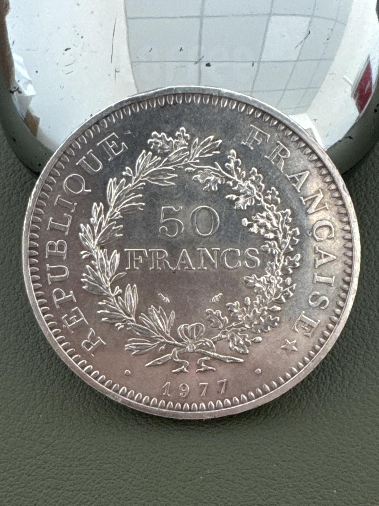 ❤️【币观天下】❤️ 第334期钱币拍卖- 2025.12.12周五晚上6点半场-长期征集拍品 法国50法郎30克大力神90银币