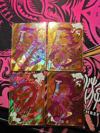 卡牌实验室开始第六次实验 - 【金卡】卡游三国 吕布×3 张飞×1