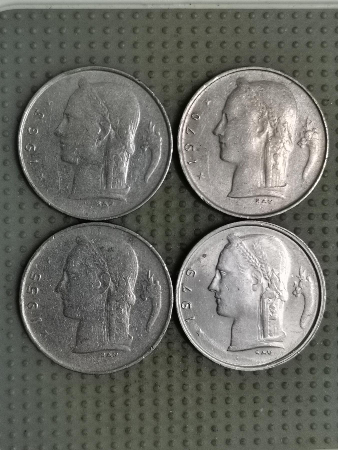 2025年第137场各国散币拍卖（总第137场） 比利时1法郎法语版4枚