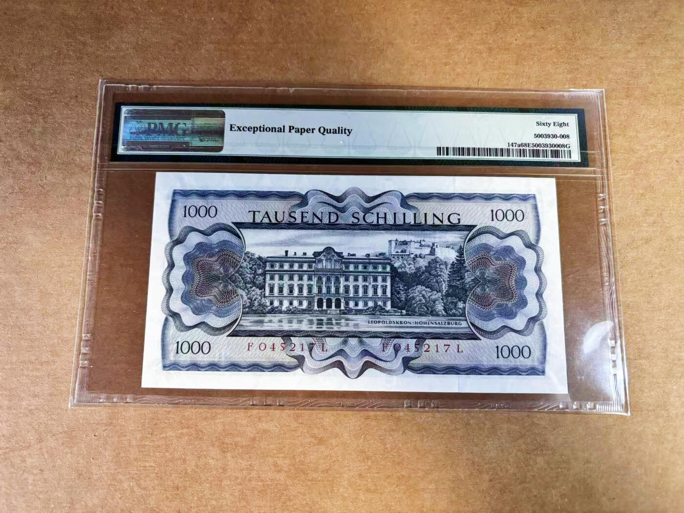 【Blue Auction】世界纸币精拍第760期——18级TOP拍卖/信誉/品质/专业/高效💫 奥地利 1966年1000先令 苏特纳 PMG68EPQ 高分 老壳