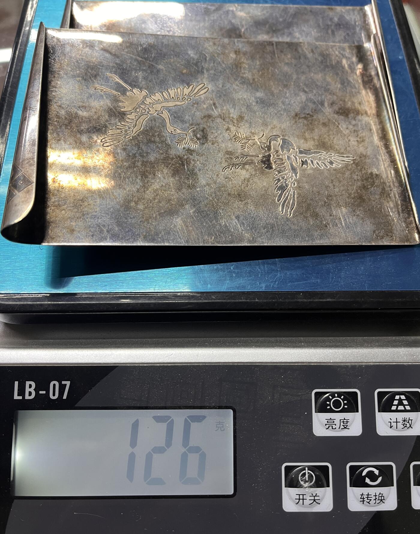 海外回流精品拍卖12.14 原盒全新日本三越款老纯银盘一对