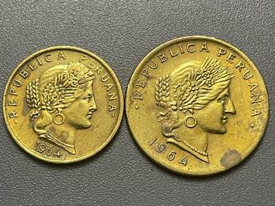 回流1215 - 秘鲁1964年10、20分 秘鲁女神 秘鲁共和国拟人形象
