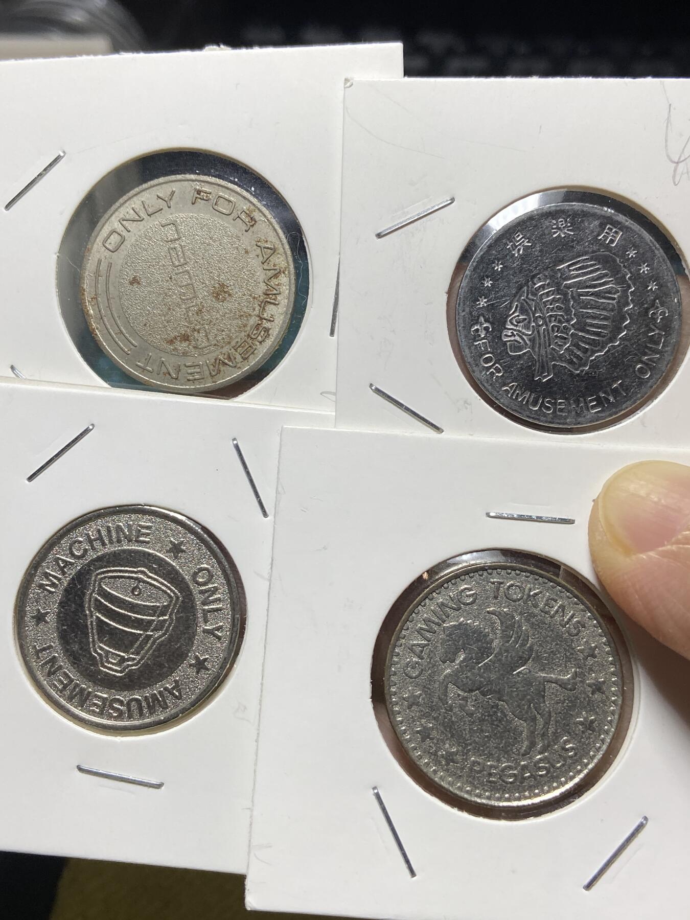 2025年第一百三十五场(总第一百六十一场）外国好品纸夹散币场(免佣金) 各类娱乐代币4枚