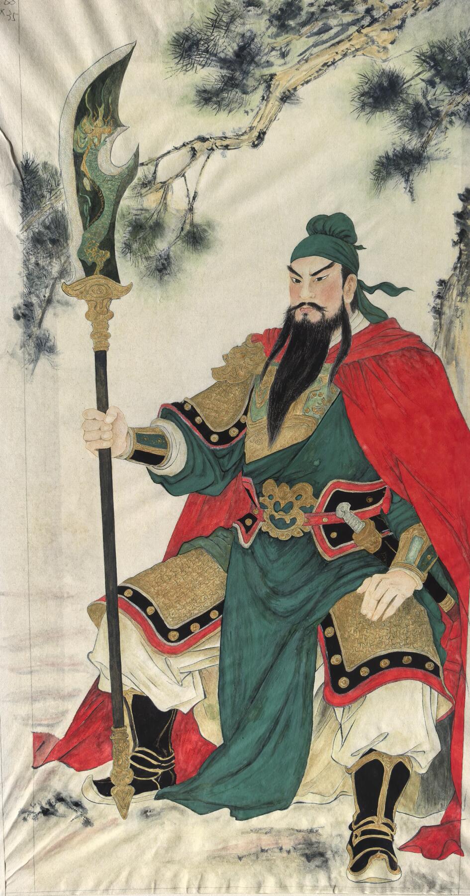 阳大大卡牌拍卖第86期（持续收拍品，周六晚上九点截拍，进群福利早知道） 【工笔原画】知名工艺大师张红老师 工笔画重彩-关公 画芯尺寸:33/68 近期新作 裱起挂在书房 玩卡一辈子，总得有一件能拿得出手的佳作