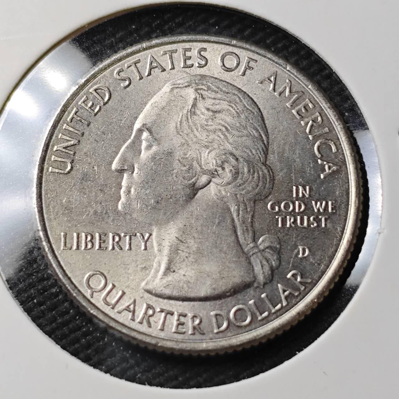 KK钱币收藏小铺 第377期  2月预留时间 周末发货  美国25分纪念币 好品