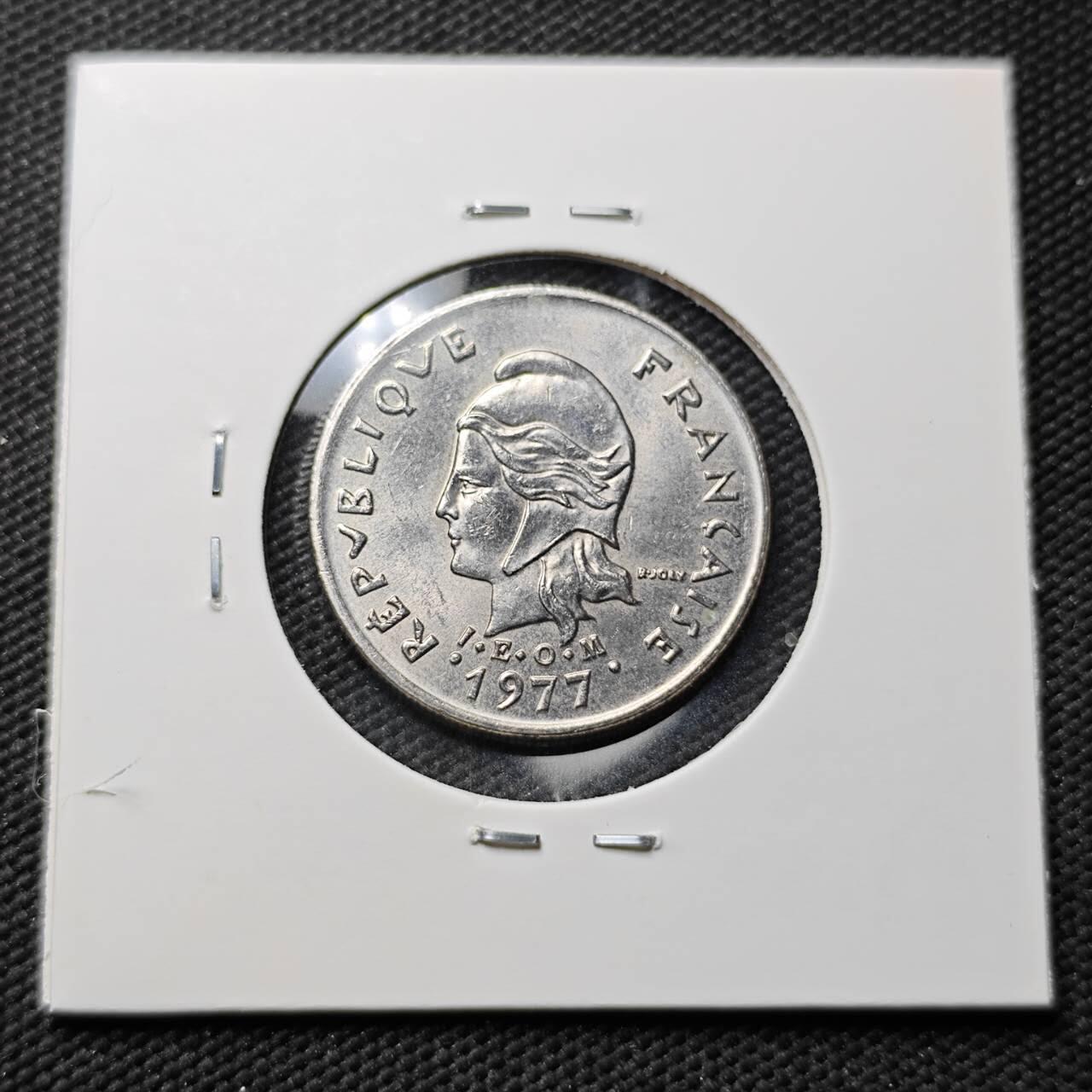 KK钱币收藏小铺 第377期  2月预留时间 周末发货  1977法属新喀里多尼亚10法郎