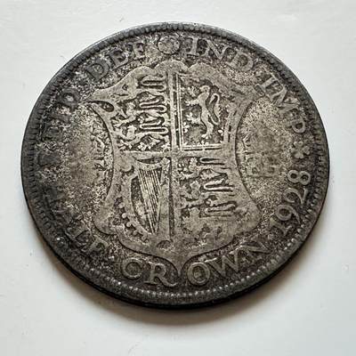 🌹外币初藏🌹🐯2025年第139场  每周二四六晚8️⃣点 接代拍 - 英国1928年半克朗银币