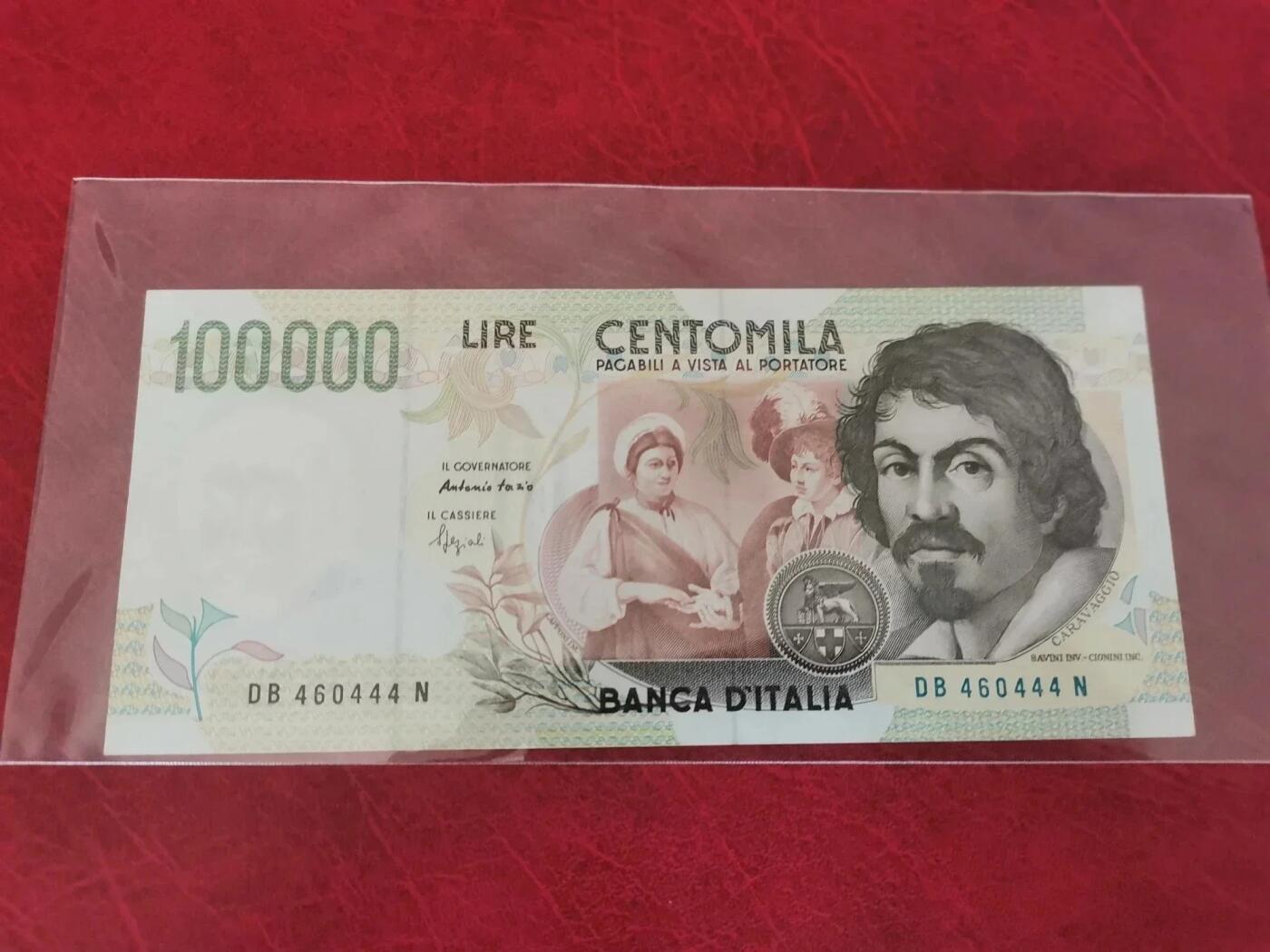 意大利 1994年 100000里拉 纸币 全新UNC