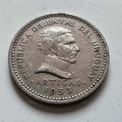 🌹外币初藏🌹🐯2025年第139场  每周二四六晚8️⃣点 接代拍 - 乌拉圭1953年五分