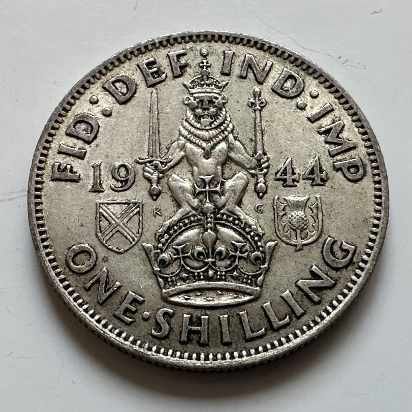 🌹外币初藏🌹🐯2025年第139场  每周二四六晚8️⃣点 接代拍 英国1944年1先令银币