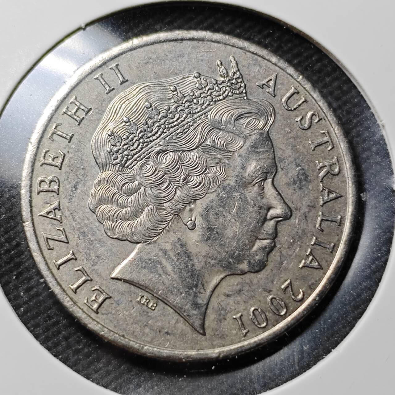 KK钱币收藏小铺 第377期  2月预留时间 周末发货  2001澳大利亚20分纪念币 少见主题