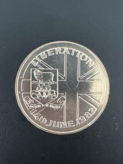 ❤️【币观天下】❤️ 第334期钱币拍卖- 2025.12.12周五晚上6点半场-长期征集拍品 - 福克兰岛摆脱阿根廷纪念1982年50便士镍质纪念币