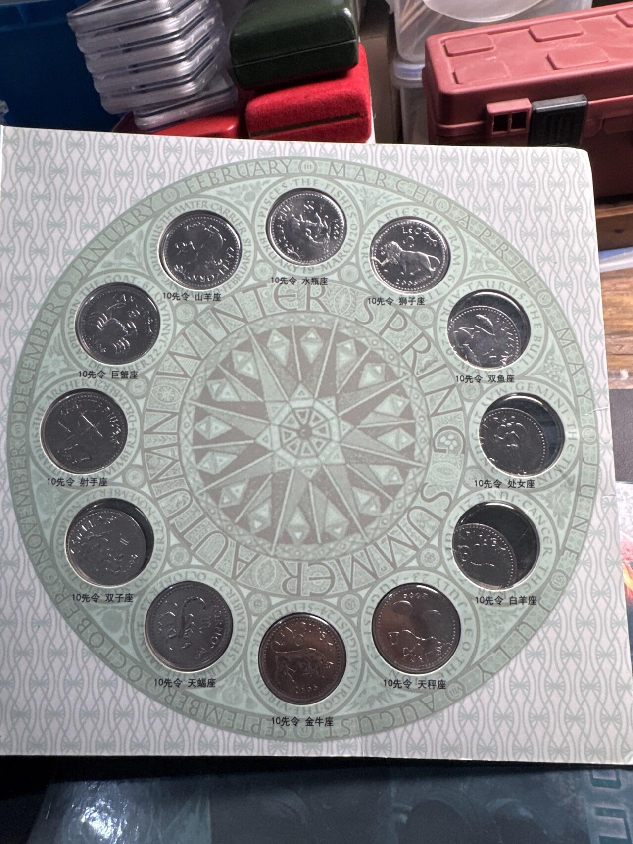 ❤️【币观天下】❤️ 第334期钱币拍卖- 2025.12.12周五晚上6点半场-长期征集拍品 索马里兰12星座12枚卡装纪念币