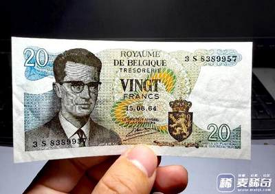 比利时1964年20法朗靓品纸币 - 比利时1964年20法朗靓品纸币