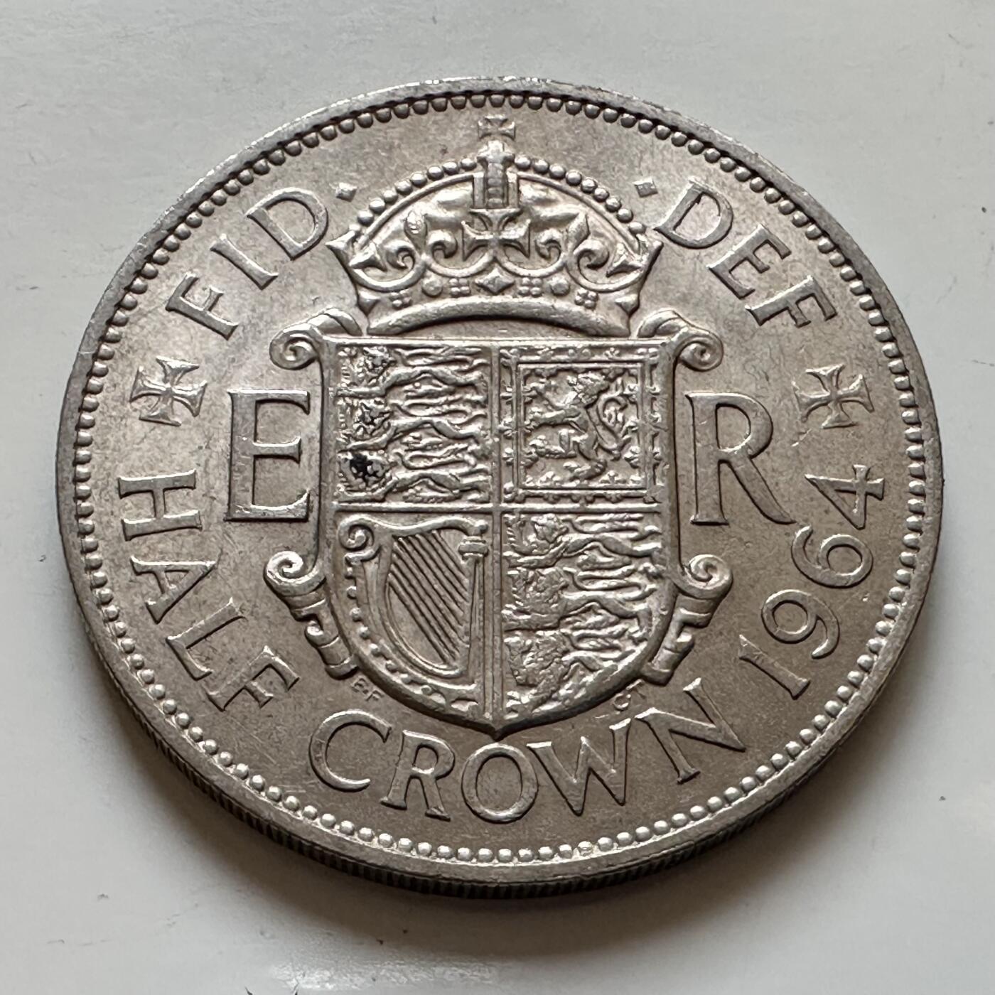 🌹外币初藏🌹🐯2025年第139场  每周二四六晚8️⃣点 接代拍 英国1964年半克朗b