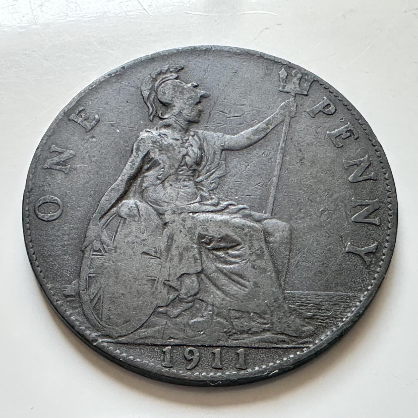 🌹外币初藏🌹🐯2025年第139场  每周二四六晚8️⃣点 接代拍 英国1911年一便士