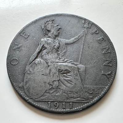 🌹外币初藏🌹🐯2025年第139场  每周二四六晚8️⃣点 接代拍 - 英国1911年一便士