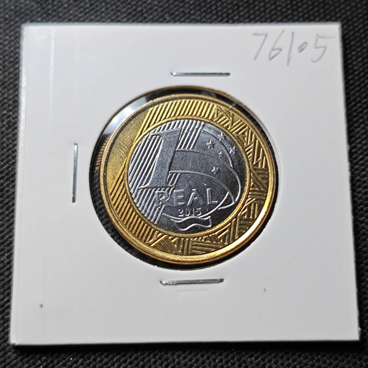 KK钱币收藏小铺 第376期  2月预留时间 周末发货  巴西1瑞尔双色币