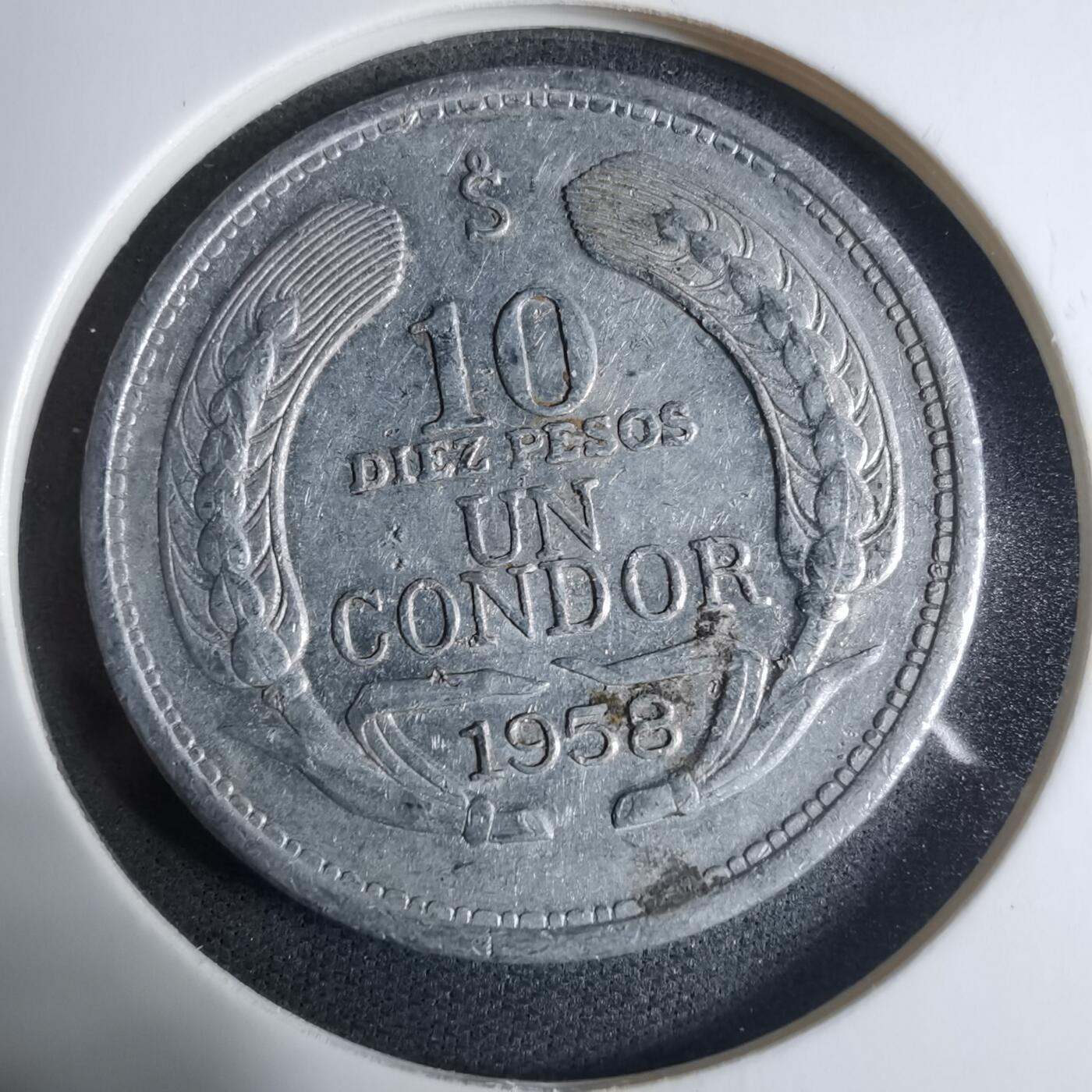 沼泽如烟--第927场 智利1958年10比索