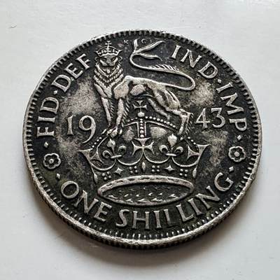 🌹外币初藏🌹🐯2025年第139场  每周二四六晚8️⃣点 接代拍 - 英国1943年1先令银币