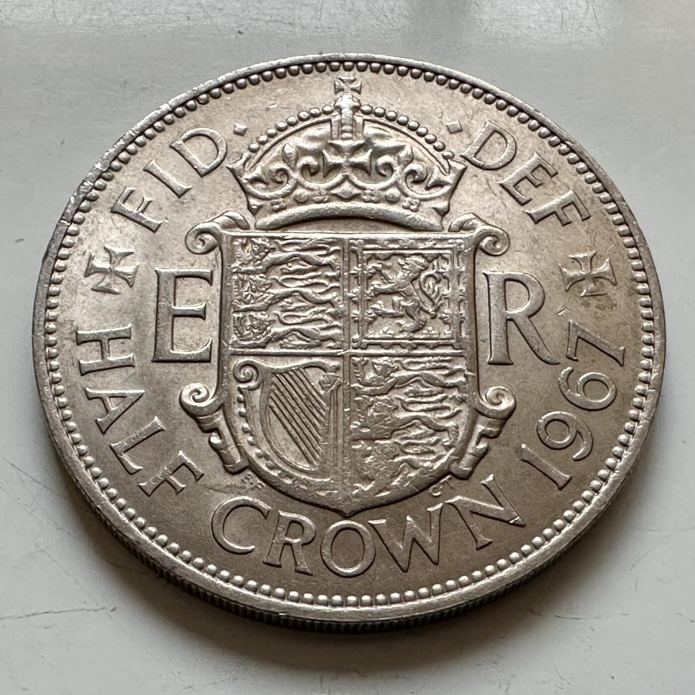 🌹外币初藏🌹🐯2025年第139场  每周二四六晚8️⃣点 接代拍 英国1967年半克朗