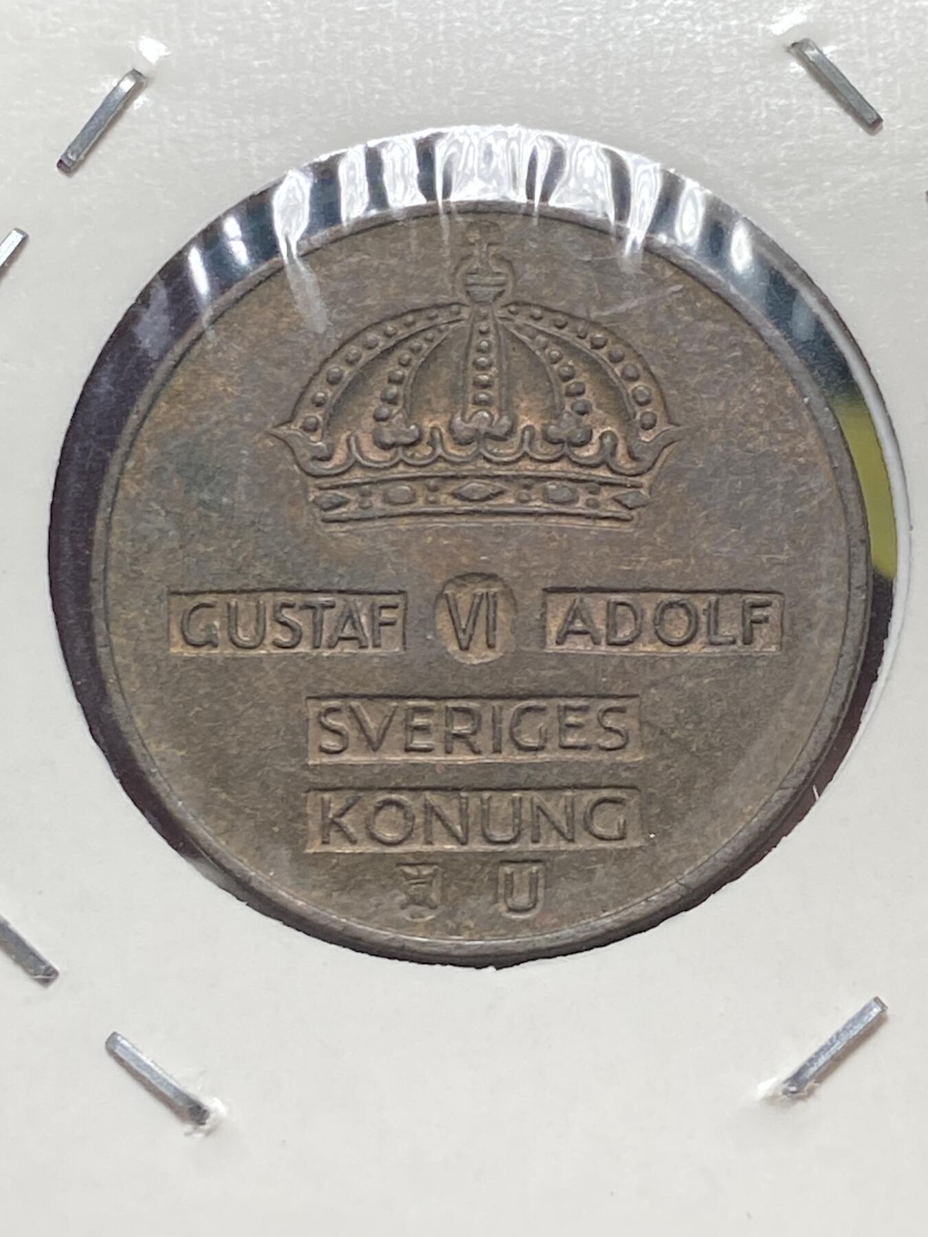 2025年第一百三十五场(总第一百六十一场）外国好品纸夹散币场(免佣金) 瑞典🇸🇪1967年2欧尔(古斯塔夫六世第一版，U标)