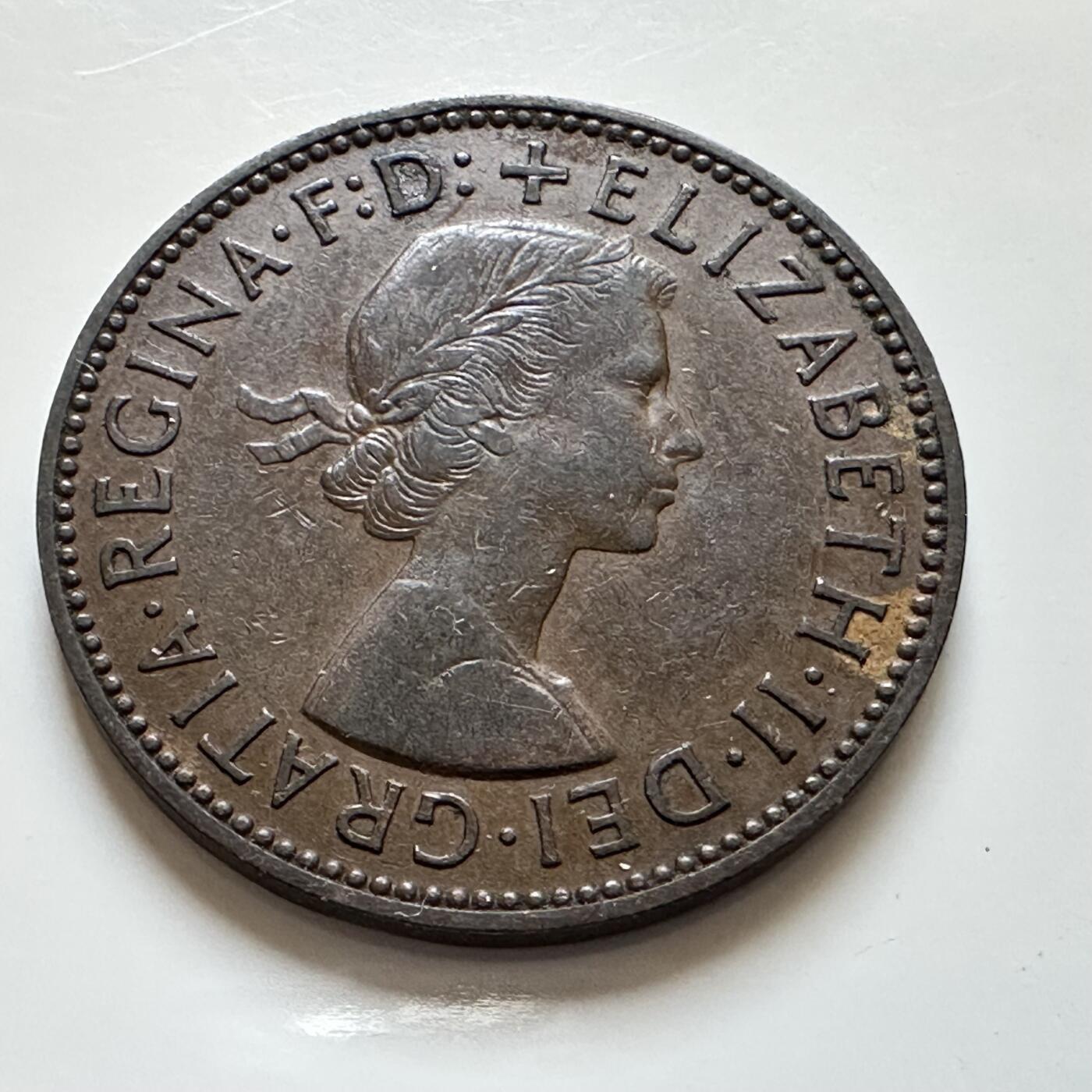 🌹外币初藏🌹🐯2025年第139场  每周二四六晚8️⃣点 接代拍 英国1955年半便士a