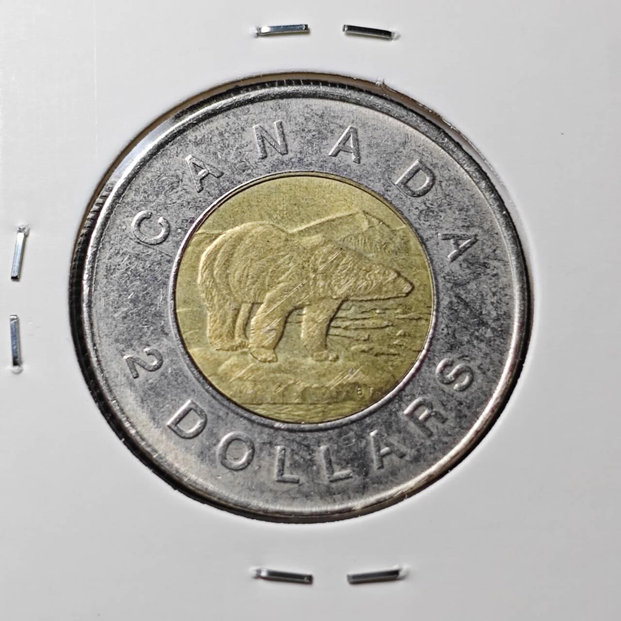 KK钱币收藏小铺 第376期  2月预留时间 周末发货  加拿大2元双色币