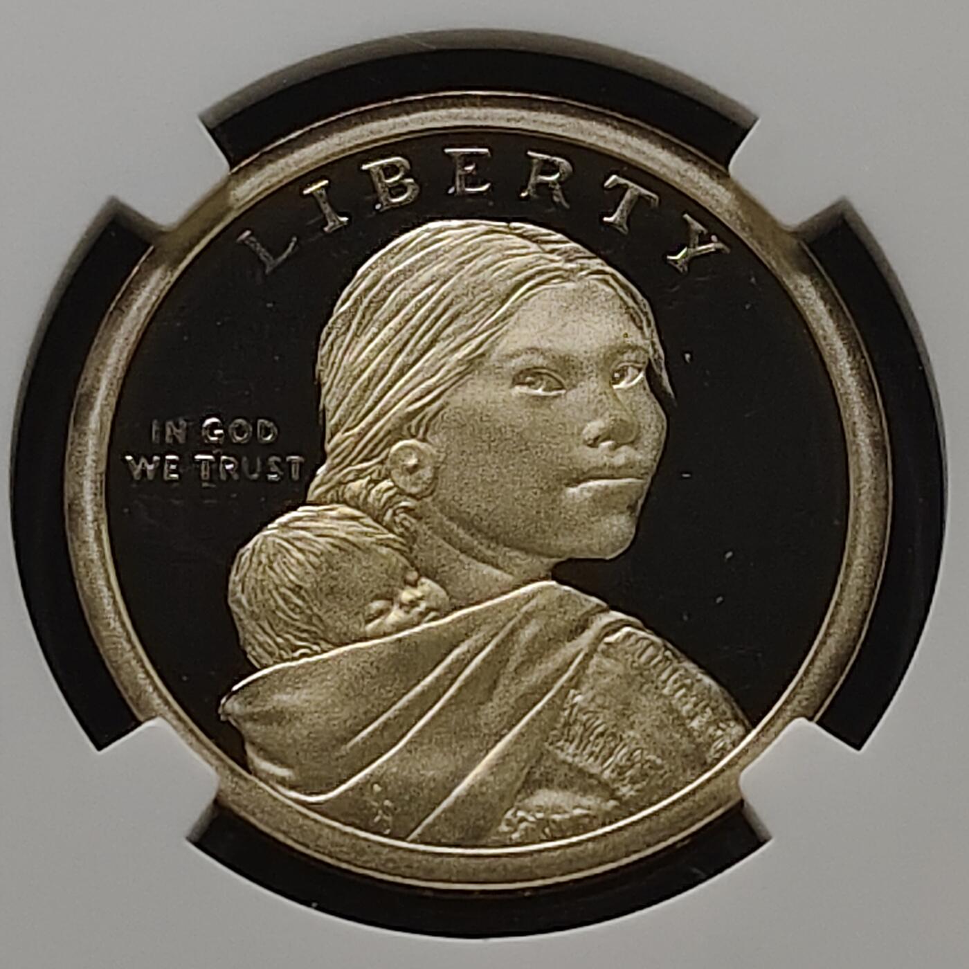 【全场包邮】纯粹捡漏拍485场（免费代拍第22场） 美国2021年1元萨卡维亚少数民族系列美国军队精制纪念币-NGC PF69 ULTRA CAMEO