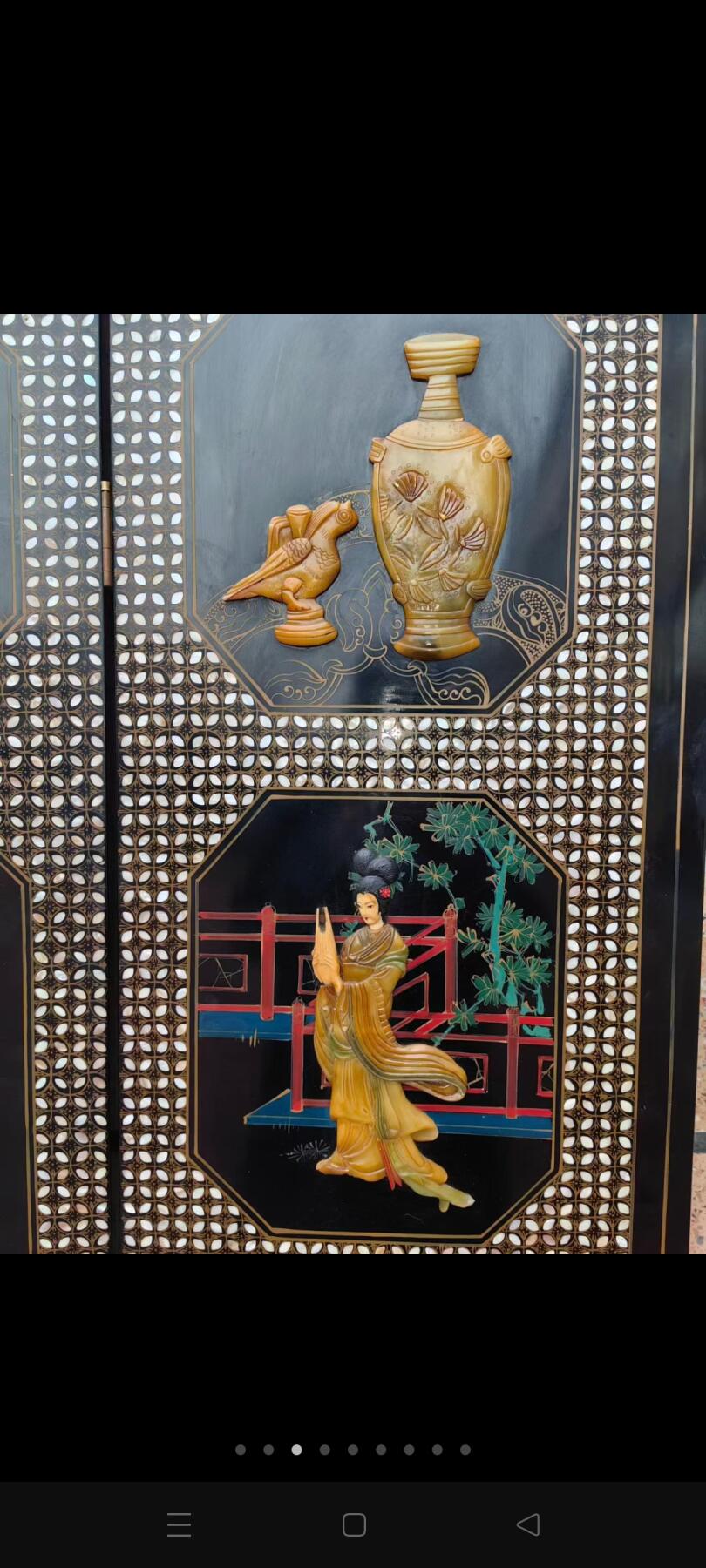 民国时期六片一套屏方玉石镶嵌，人物形象栩栩如生，全品相经济实惠耐用，可做隔断，背景墙，装饰装修佳品，入手即用无需忧虑