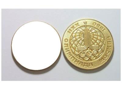 日本1980年奥运会五环 高浮雕精制镀金章 30MM - 日本1980年奥运会五环 高浮雕精制镀金章 30MM