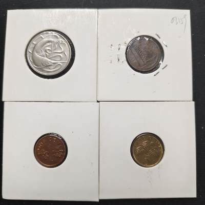 【全场包邮】纯粹捡漏拍484场（免费代拍第21场） - 新加坡各年份好品相4枚一组