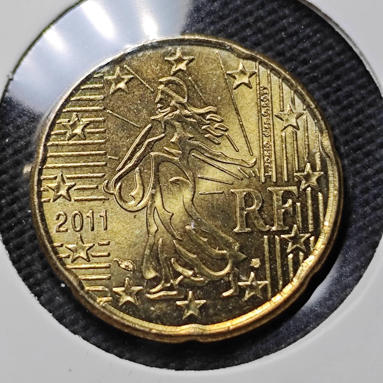 KK钱币收藏小铺 第377期  2月预留时间 周末发货 法国20分 好品 