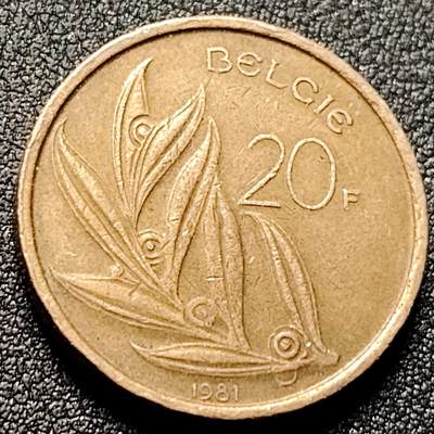 泉币菌-第144场-精品福利场 - 1981年比利时20法郎博杜安一世25.6mm