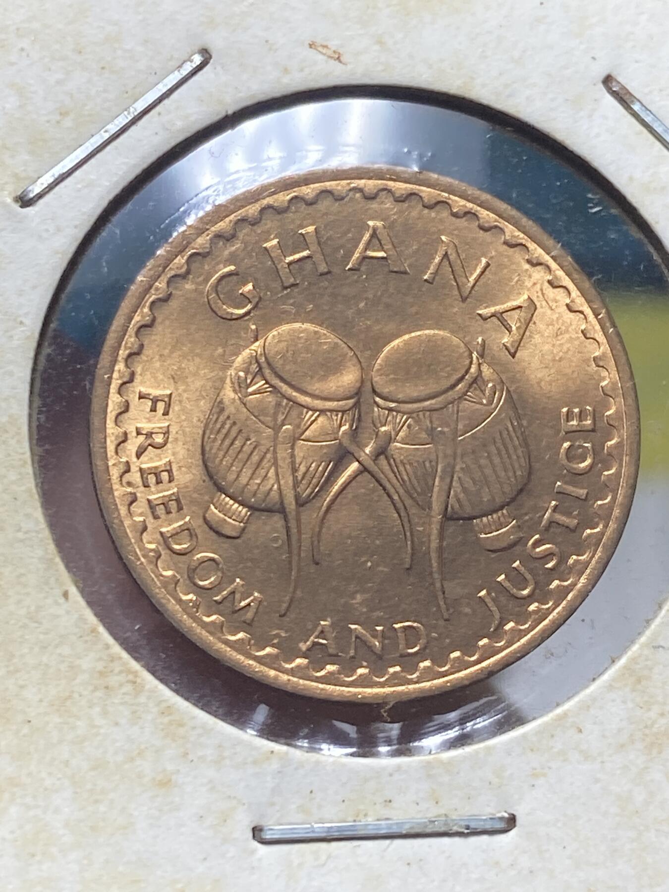 2025年第一百三十五场(总第一百六十一场）外国好品纸夹散币场(免佣金) 加纳🇬🇭1967单年份1/2比塞瓦(独立后第三套最小面值)