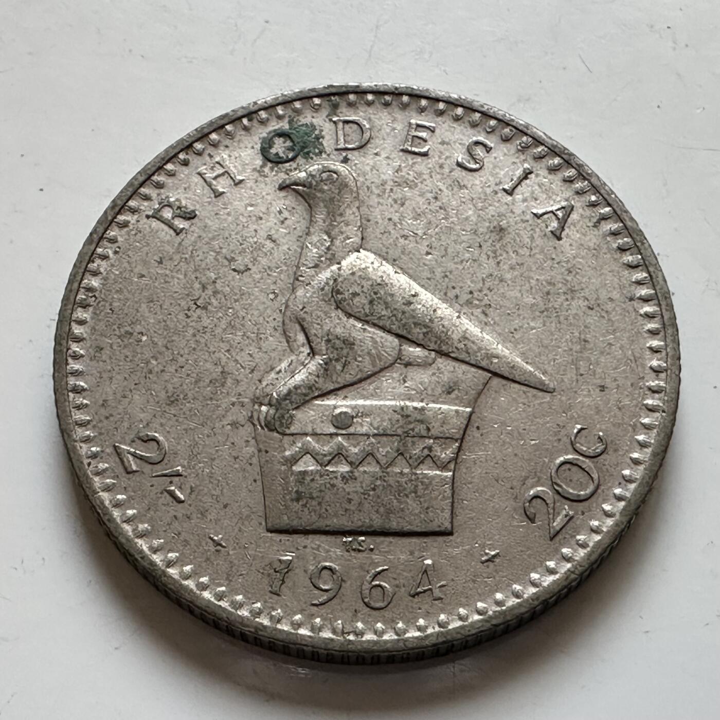 🌹外币初藏🌹🐯2025年第139场  每周二四六晚8️⃣点 接代拍 罗德西亚1964年20分