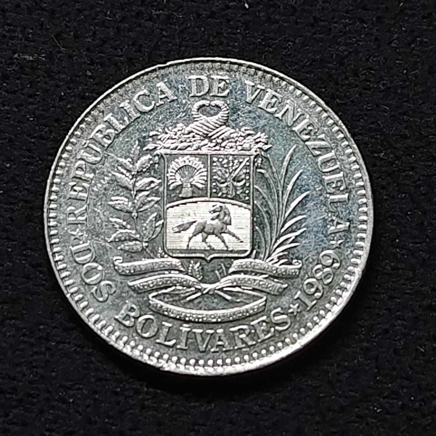 【全场包邮】纯粹捡漏拍484场（免费代拍第21场） 委内瑞拉1989年2玻利瓦尔