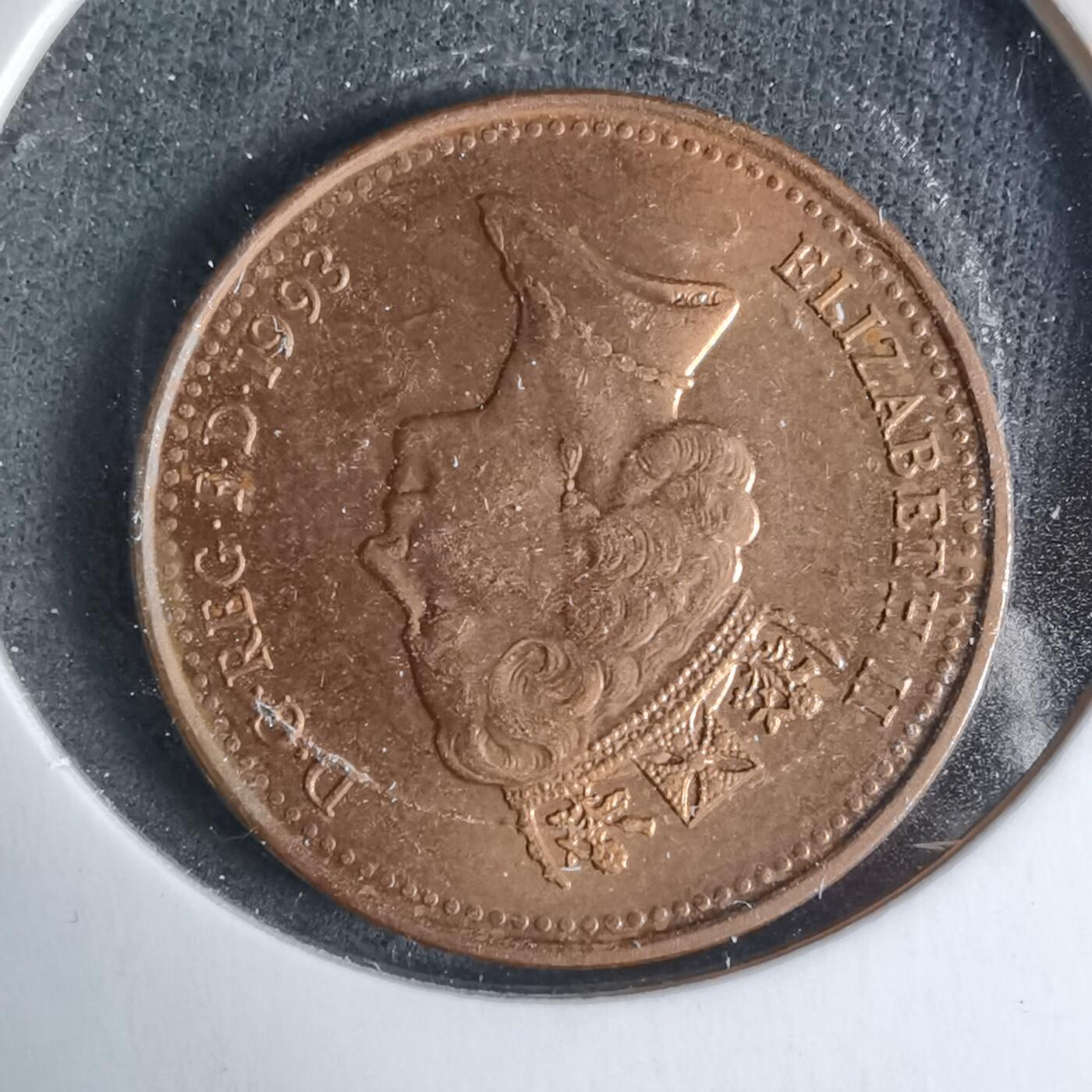 沼泽如烟--第927场 英国1993年1便士