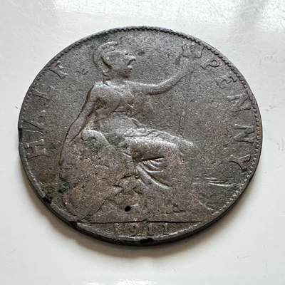 🌹外币初藏🌹🐯2025年第139场  每周二四六晚8️⃣点 接代拍 - 英国1911年半便士