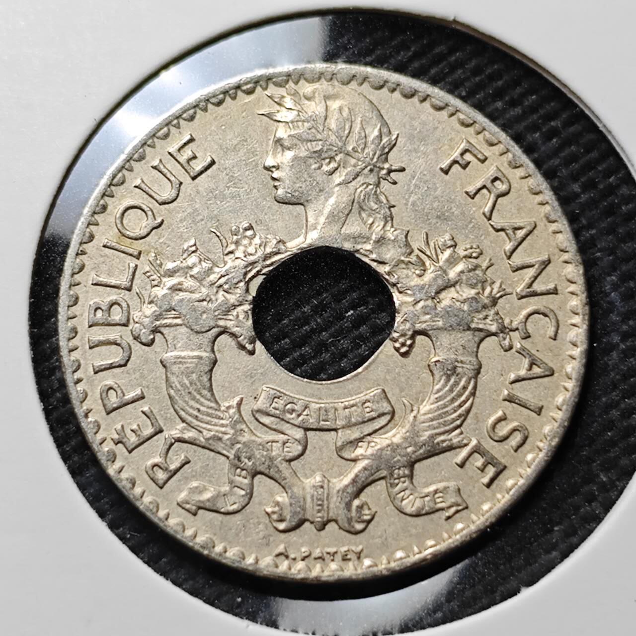 KK钱币收藏小铺 第376期  2月预留时间 周末发货  1938法属印支5分镍币