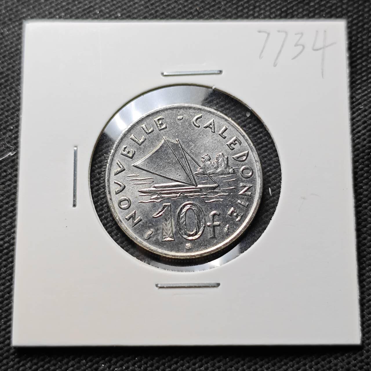 KK钱币收藏小铺 第377期  2月预留时间 周末发货  1977法属新喀里多尼亚10法郎