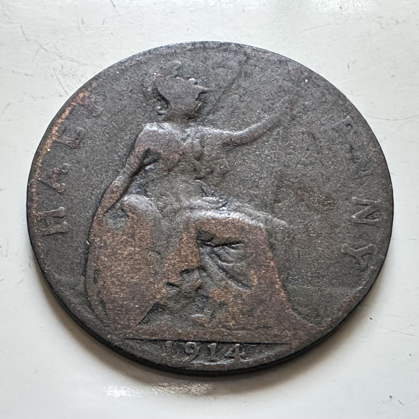 🌹外币初藏🌹🐯2025年第139场  每周二四六晚8️⃣点 接代拍 英国1914年半便士