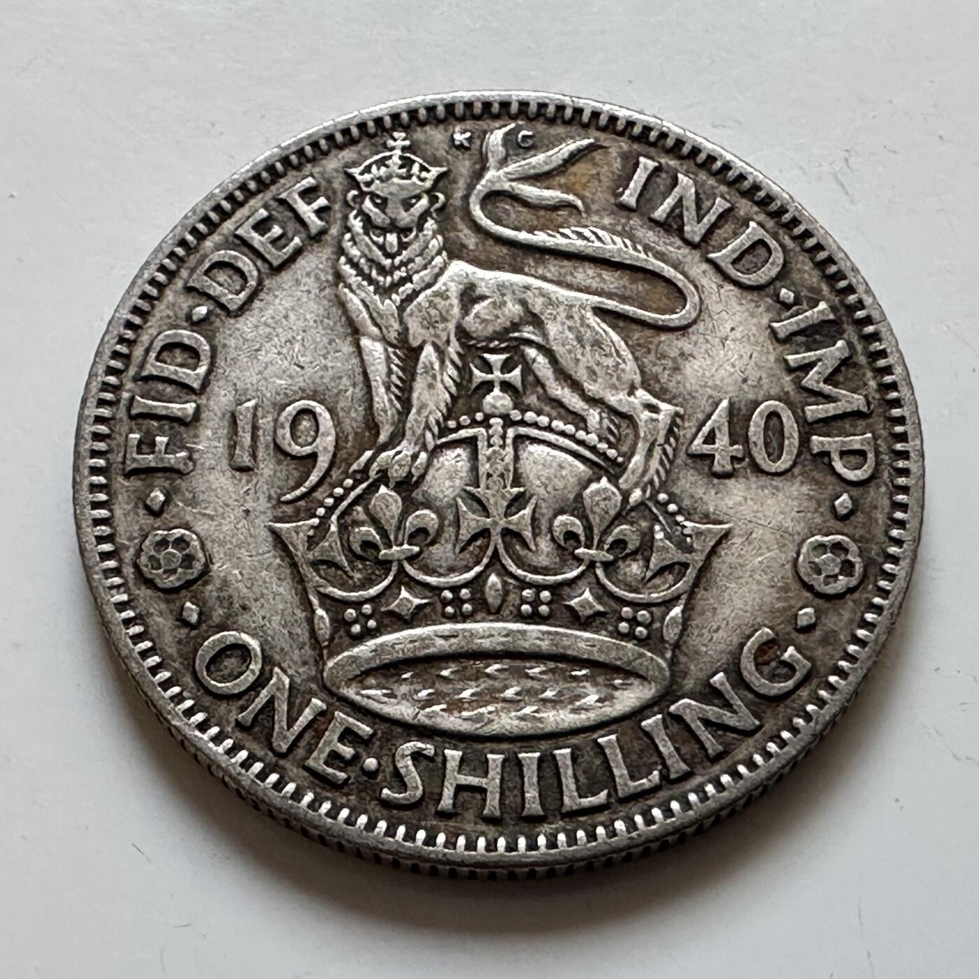 🌹外币初藏🌹🐯2025年第139场  每周二四六晚8️⃣点 接代拍 英国1940年一先令银币